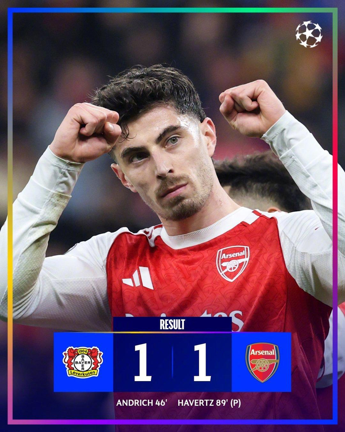 开云娱乐-热闻|哈弗茨点球绝平旧主！阿森纳1-1勒沃库森，欧冠8连胜终结|安德里希|德克兰-赖斯|哲凯赖|格里马尔多|阿尔特塔_新浪新闻